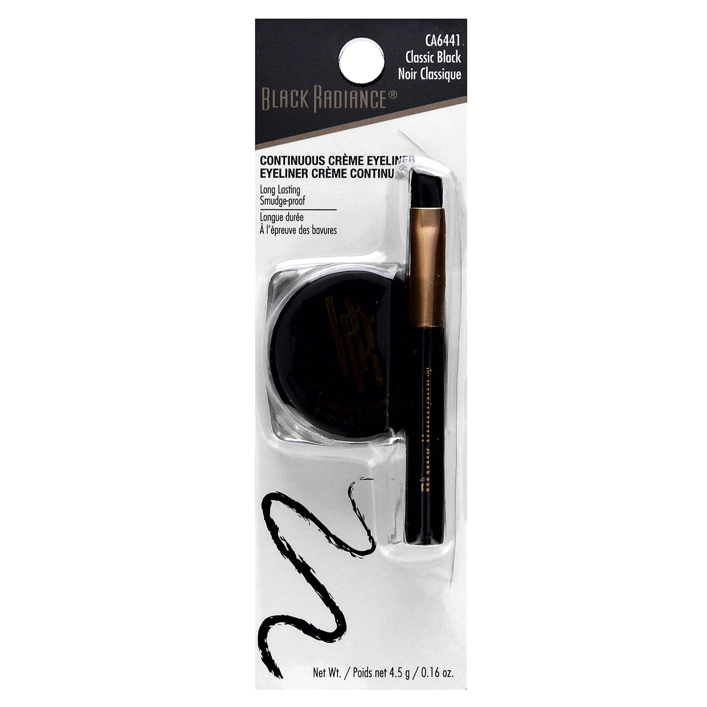 Black Radiance, Continuous Crème Eyeliner, CA6441 Classic Black, 0.16 oz (4.5 g)