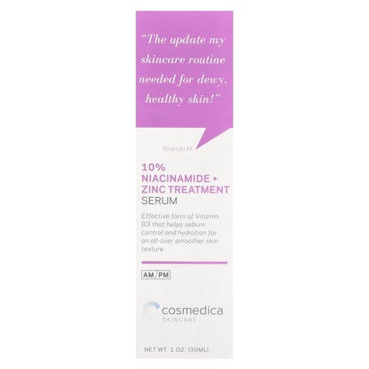 Cosmedica Skincare, 10% Niacinamide + Zinc Treatment Serum, 1 oz (30 ml)