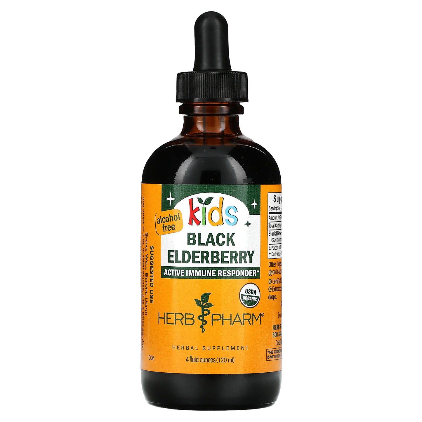 Herb Pharm, Kids, Black Elderberry, Alcohol Free, 246 mg, 4 fl oz (120 ml)