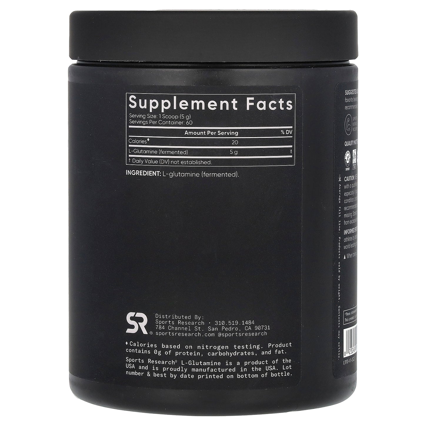 Sports Research, L-Glutamine, Unflavored, 10.58 oz (300 g)