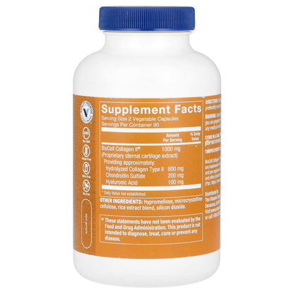 The Vitamin Shoppe, BioCell Collagen II With Hyaluronic Acid, 180 Vegetable Capsules