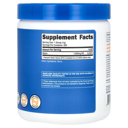 Nutricost, Niacin, Unflavored, 8.9 oz (250 g)