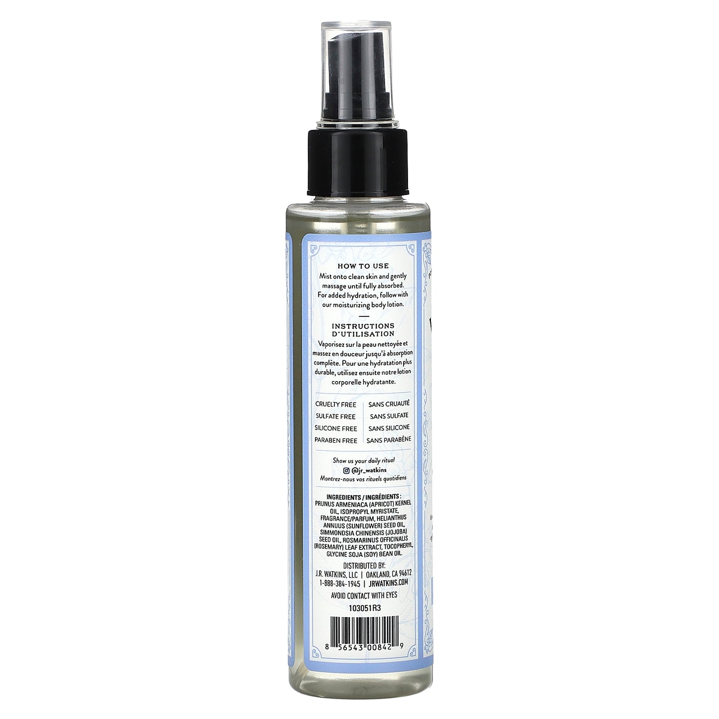 J R Watkins, Sleep, Body Oil Mist, Monoi & Sandalwood , 4.8 fl oz (142 ml)