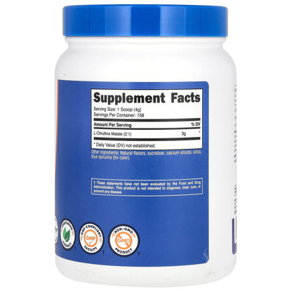 Nutricost, L-Citrulline Malate 2:1, Blue Raspberry, 21.4 oz (600 g)
