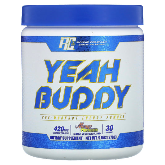 Ronnie Coleman, Signature Series, Yeah Buddy, Pre-Workout Energy Powder, Mango Pineapple, 9.5 oz  (270 g)