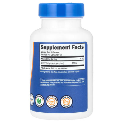 Nutricost, 5-HTP, 200 mg, 60 Capsules