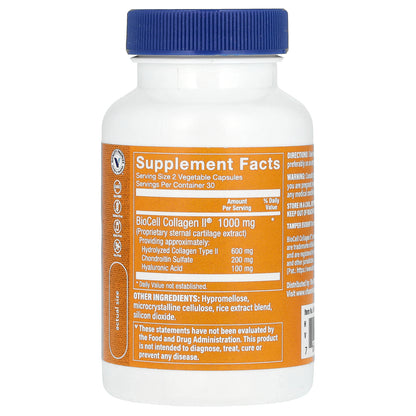 The Vitamin Shoppe, BioCell Collagen II With Hyaluronic Acid, 60 Vegetable Capsules