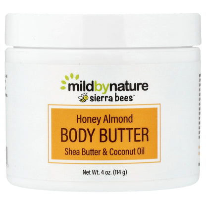 Mild By Nature, Sierra Bees™, Honey Almond Body Butter, 4 oz (114 g)