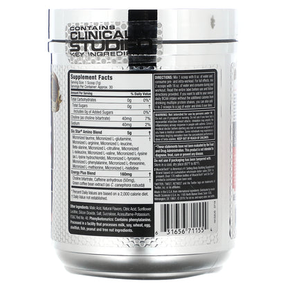 SIXSTAR, Elite Series, Aminos + Energy, Fruit Punch, 7.29 oz (207 g)