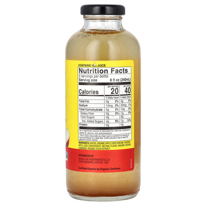 Bragg, Organic Apple Cider Vinegar Refreshers, Prebiotic, Apple Cinnamon, 16 fl oz (473 ml)