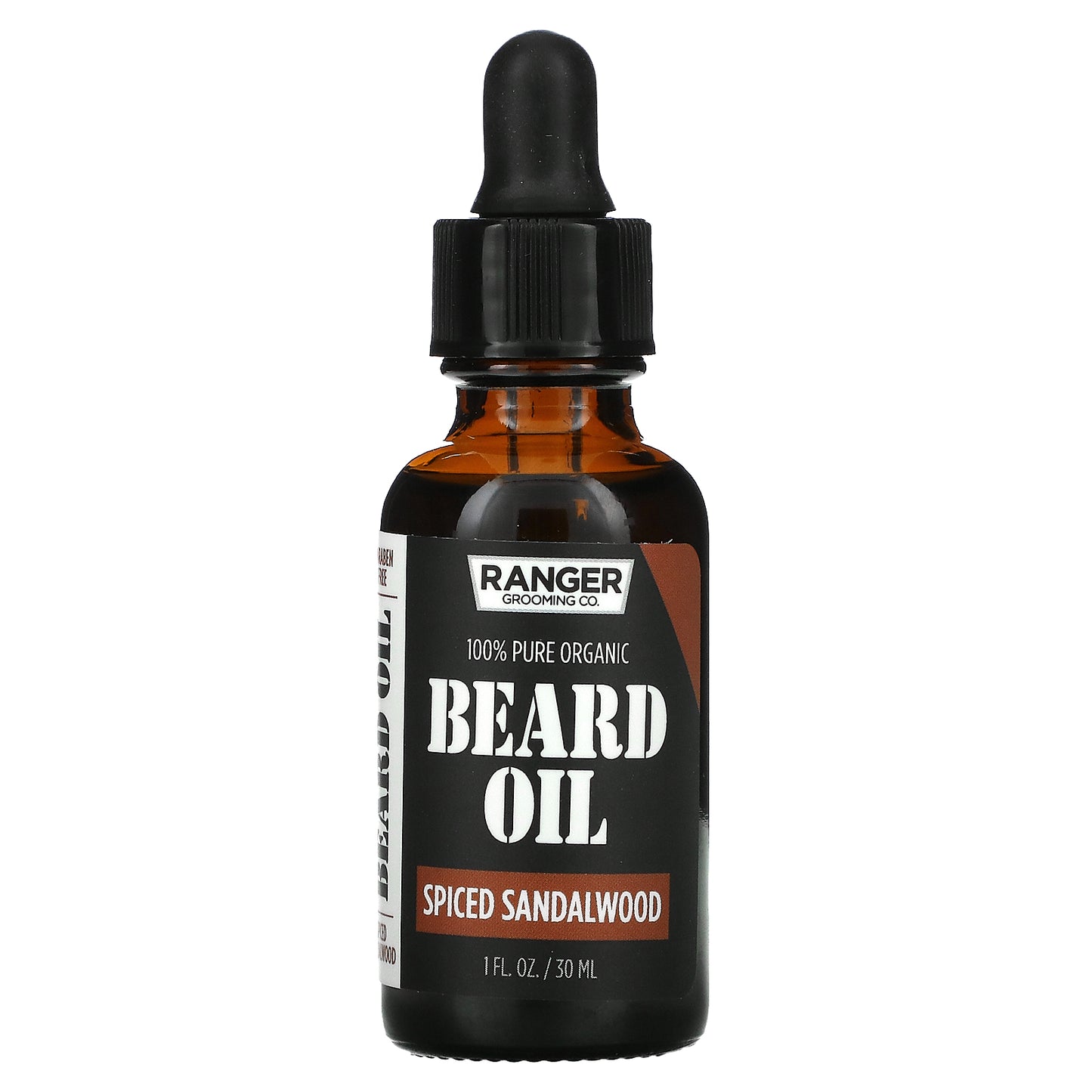 Leven Rose, 100% Pure Organic Beard Oil, Spiced Sandalwood, 1 fl oz (30 ml)