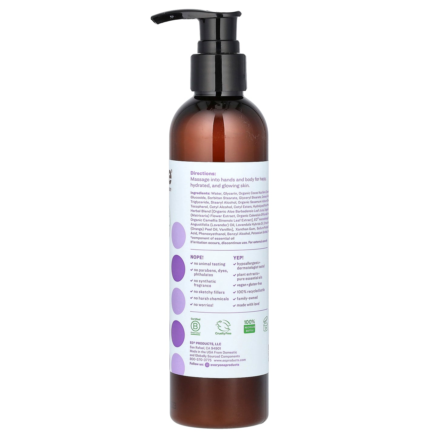 Everyone, Nourishing Lotion, Vanilla + Lavender, 8 fl oz (237 ml)