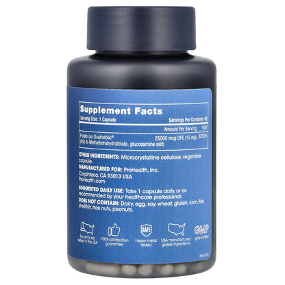 ProHealth Longevity, Methylfolate, Quatrefolic®, 15 mg, 60 Capsules