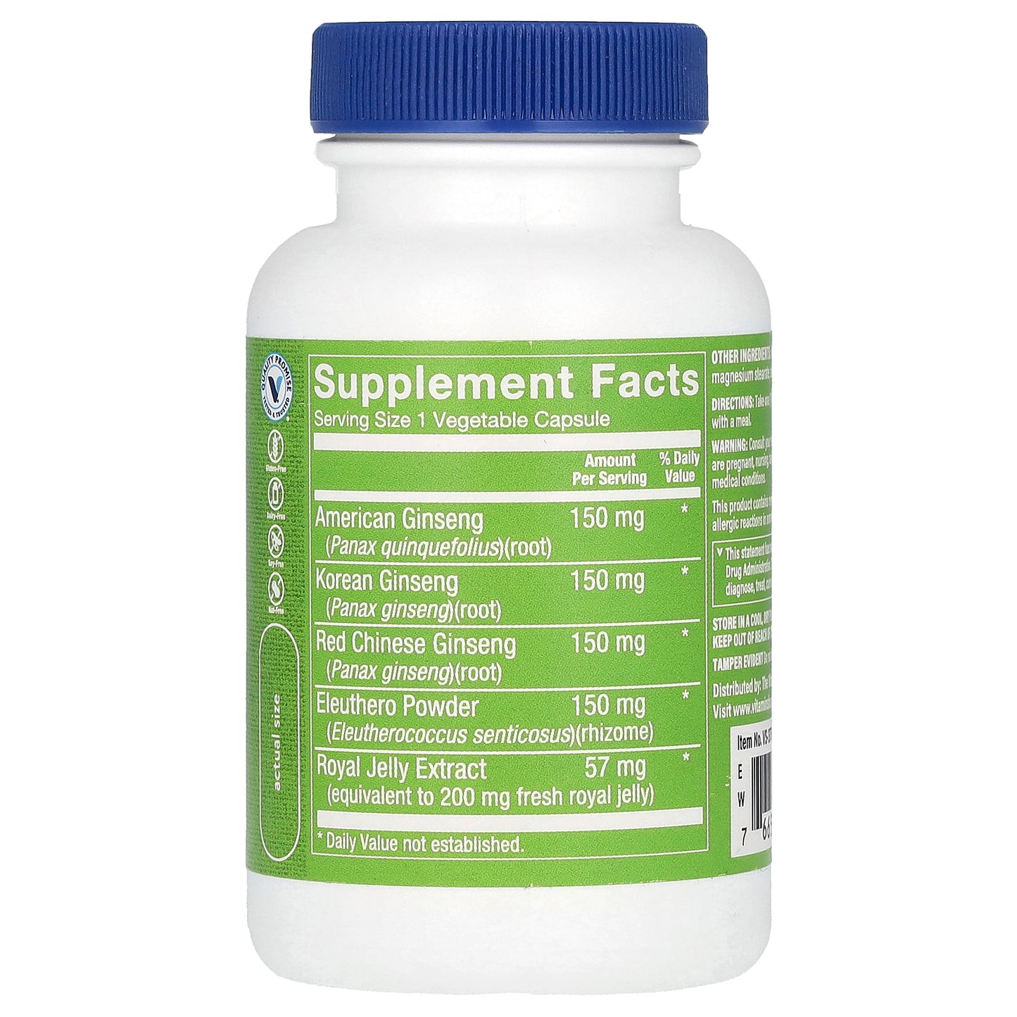 The Vitamin Shoppe, Ginseng Complex, 60 Vegetable Capsules