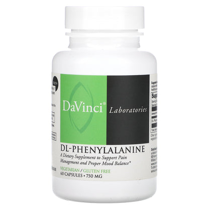 DaVinci Laboratories, DL-Phenylalanine, 750 mg, 60 Capsules