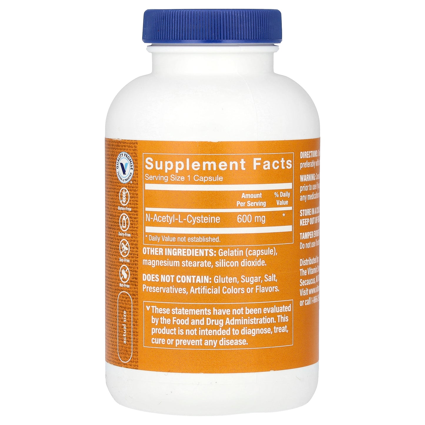 The Vitamin Shoppe, NAC, 600 mg, 200 Capsules