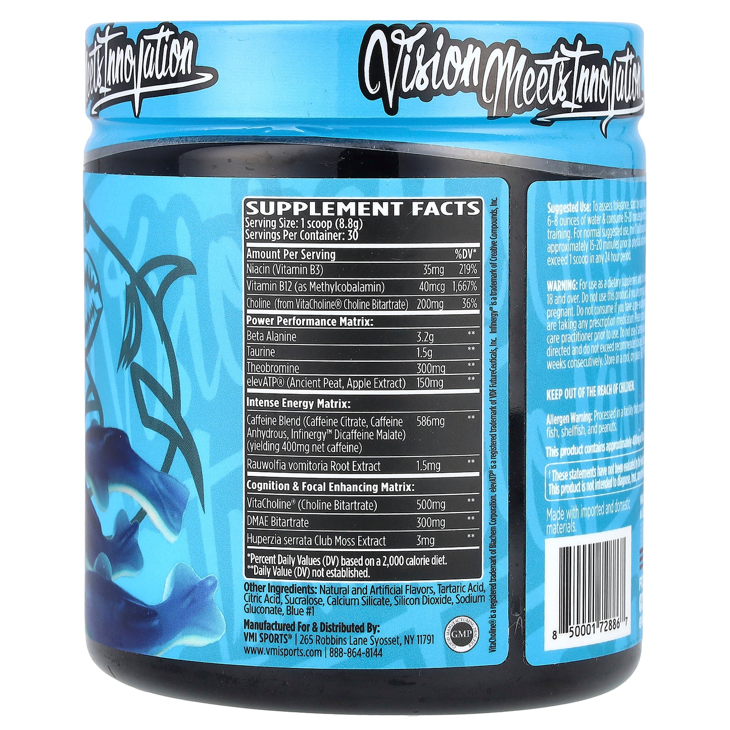 VMI Sports, KXR Original, Intense Energy Pre-Workout, Blue Shark Gummy, 9.3 oz (264 g)