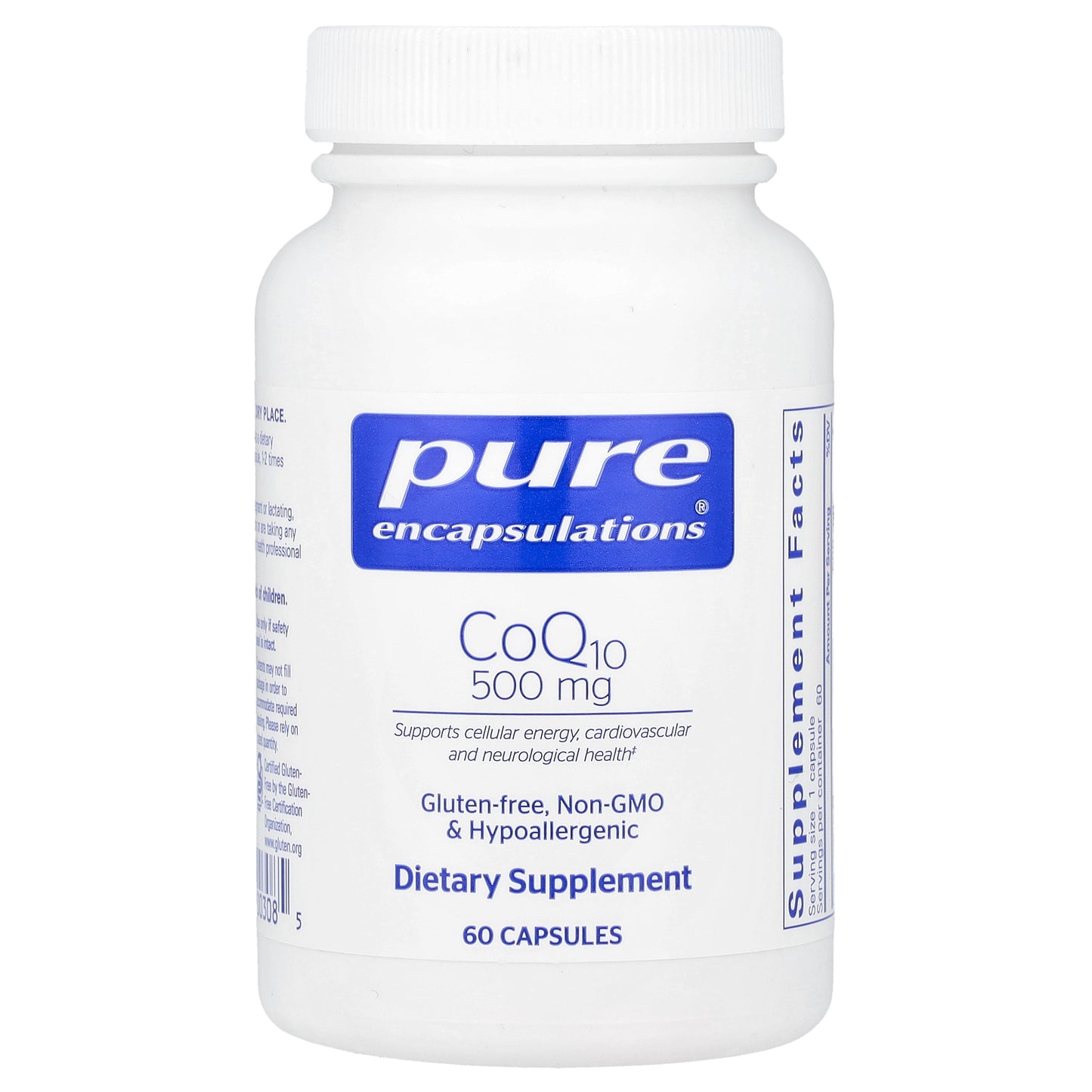 Pure Encapsulations, CoQ10, 500 mg, 60 Capsules