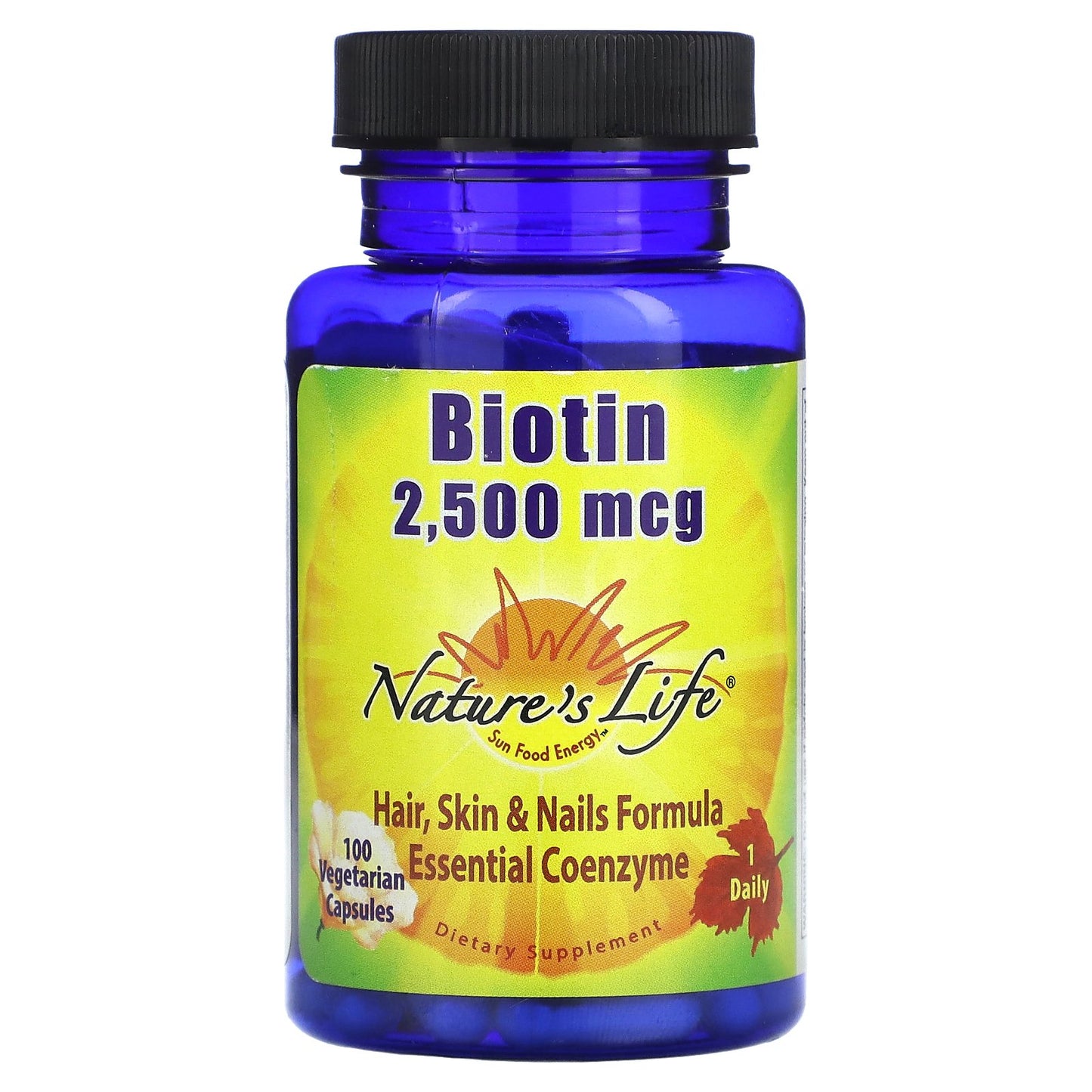 Nature's Life, Biotin, 2,500 mcg, 100 Vegetarian Capsules