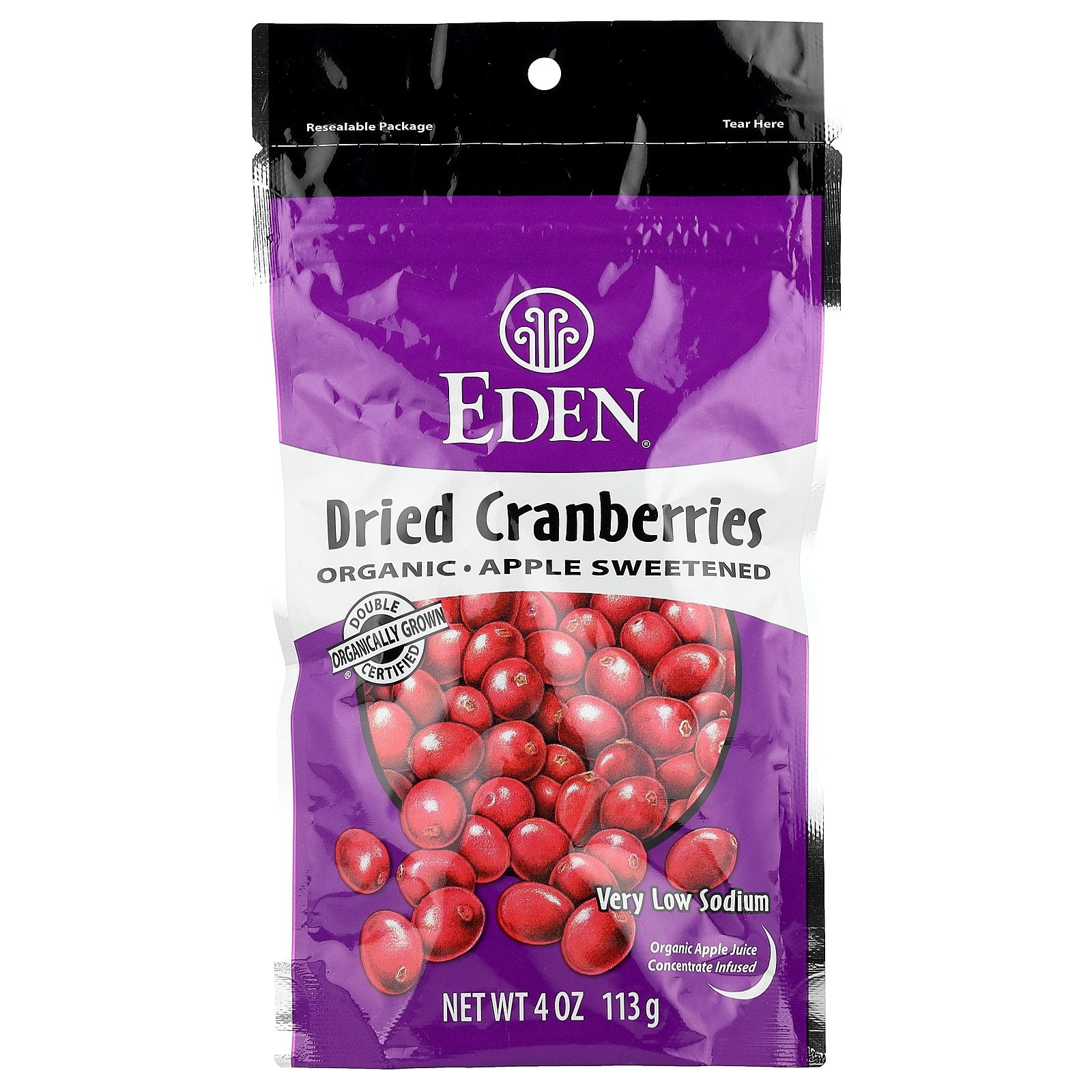 Eden Foods, Organic Dried Cranberries, 4 oz (113 g)