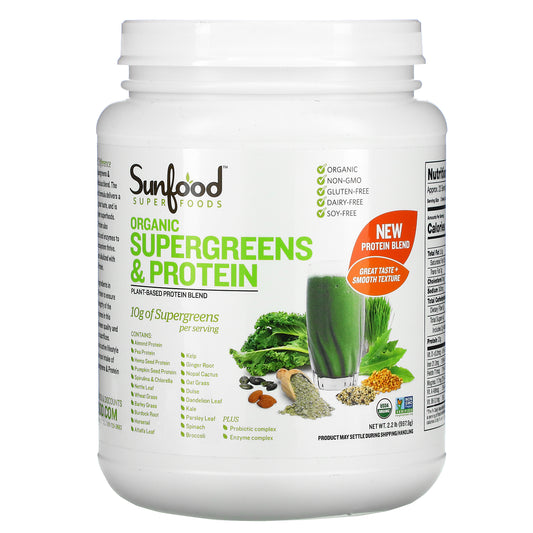 Sunfood, Organic Supergreens & Protein, 2.2 lb (997.9 g)