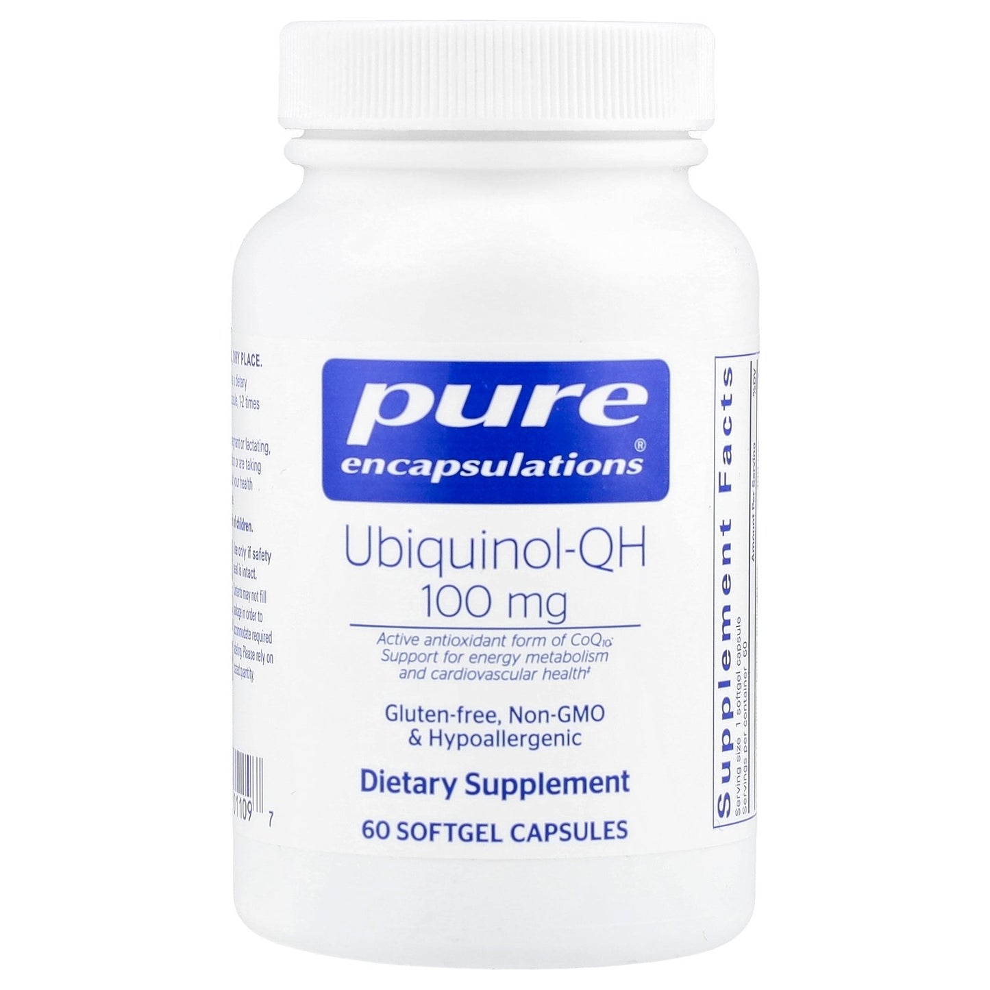 Pure Encapsulations, Ubiquinol-QH, 100 mg, 60 Softgel Capsules