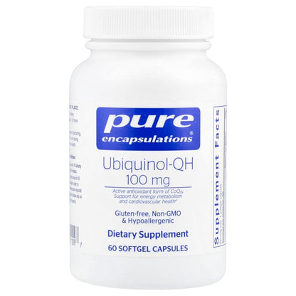 Pure Encapsulations, Ubiquinol-QH, 100 mg, 60 Softgel Capsules