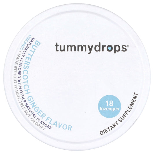 Tummydrops, Butterscotch Ginger, 18 Lozenges