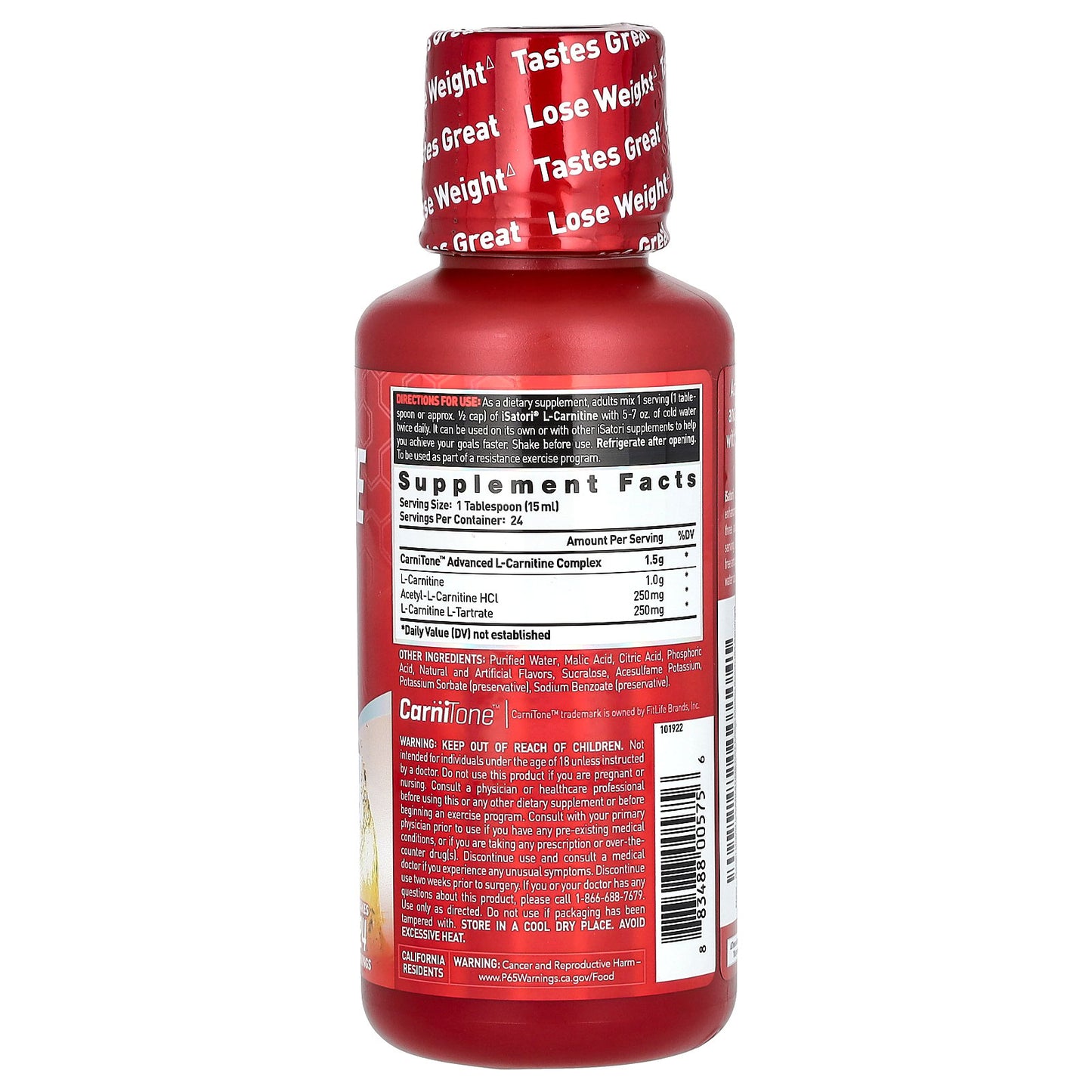 Isatori, L-Carnitine, Malibu Beach, 12 fl oz (360 ml)