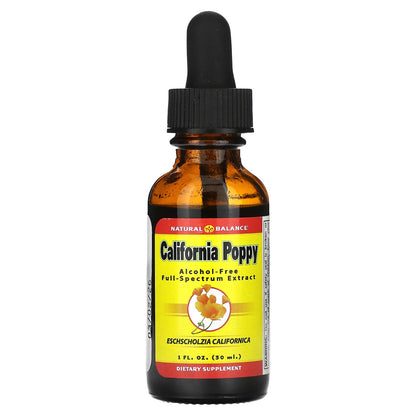 Natural Balance, California Poppy, Alcohol-Free, 1 fl oz (30 ml)