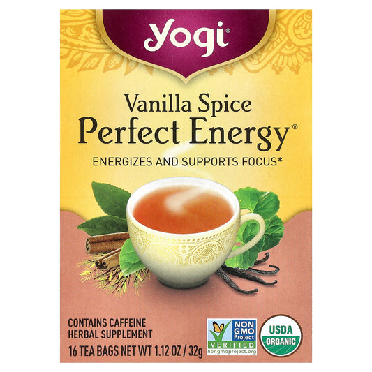 Yogi Tea, Perfect Energy®, Vanilla Spice, 16 Tea Bags, 1.12 oz (32 g)