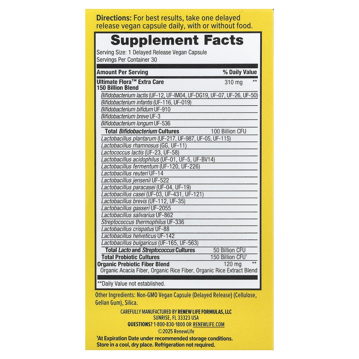 Renew Life, Extra Care, Ultimate Flora™ Probiotic, 30 Delayed Release Vegan Capsules