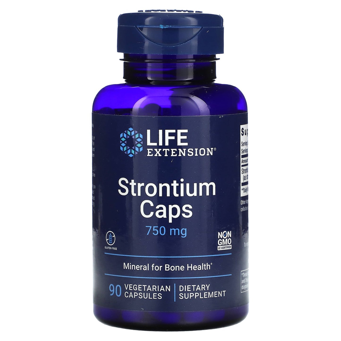 Life Extension, Strontium Caps, 750 mg, 90 Vegetarian Capsules (250 mg per Capsule)