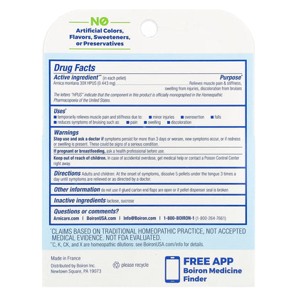 Boiron, Arnica 30X, 3 Tubes, Approx. 80 Pellets Each