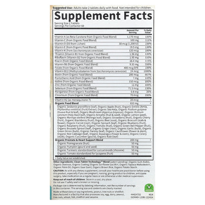 Garden of Life, Organics, Men's Multi 40+, 120 Vegan Tablets