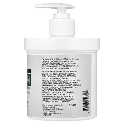 Advanced Clinicals, Collagen, Advanced Moisturizing Cream, 1 lb (454 g)