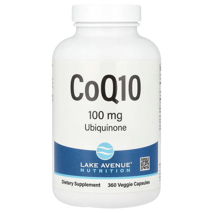 Lake Avenue Nutrition, CoQ10, USP Grade Ubiquinone, 100 mg, 360 Veggie Capsules