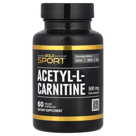 California Gold Nutrition, Acetyl-L-Carnitine, 500 mg, 60 Veggie Capsules