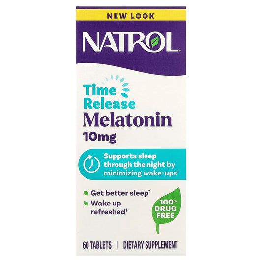 Natrol, Melatonin, Time Release, 10 mg, 60 Tablets