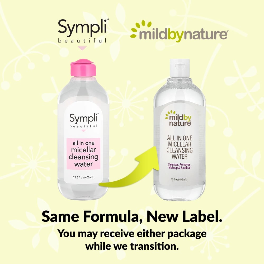 Mild By Nature, All In One Micellar Cleansing Water, 13 fl oz (400 ml)