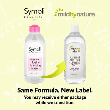 Mild By Nature, All In One Micellar Cleansing Water, 13 fl oz (400 ml)