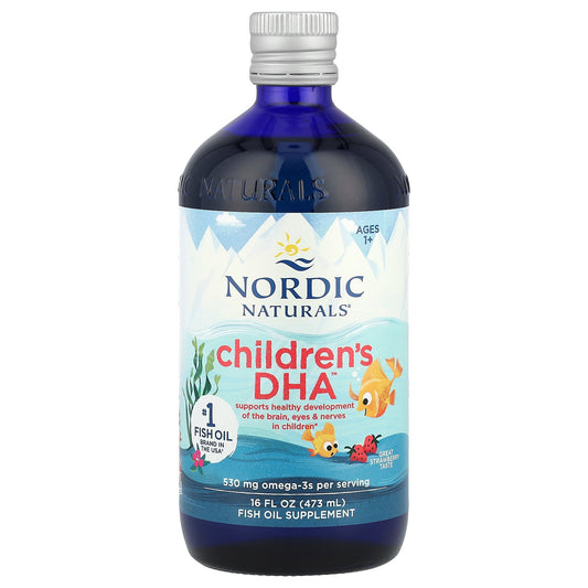 Nordic Naturals, Children's DHA™, Ages 1+, Great Strawberry, 530 mg, 16 fl oz (473 ml)