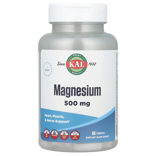 KAL, Magnesium, 500 mg, 60 Tablets