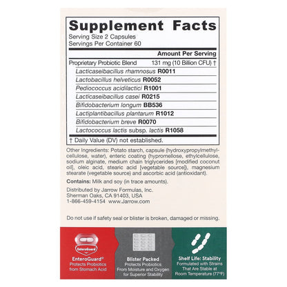 Jarrow Formulas, Jarro-Dophilus EPS, 10 Billion, 120 Veggie Caps (5 Billion per Capsule)