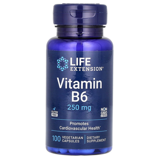 Life Extension, Vitamin B6, 250 mg, 100 Vegetarian Capsules
