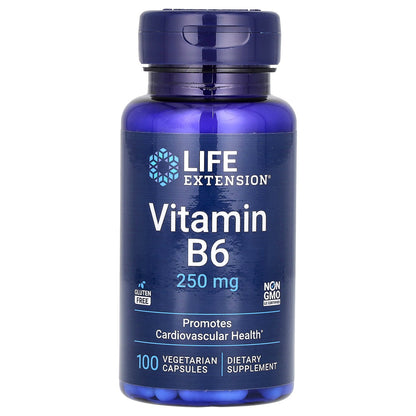 Life Extension, Vitamin B6, 250 mg, 100 Vegetarian Capsules