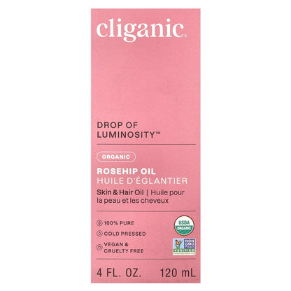 Cliganic, Organic Rosehip Oil, 4 fl oz (120 ml)