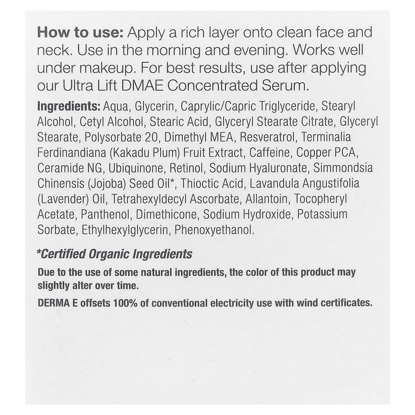 DERMA E, Ultra Lift Firming DMAE Moisturizer, 2 oz (56 g)