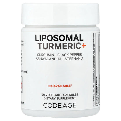 Codeage, Liposomal Turmeric+, 90 Vegetable Capsules
