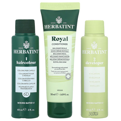 Herbatint, Permanent Haircolor Gel, 6D Dark Golden Blonde, 5.75 fl oz (170 ml)
